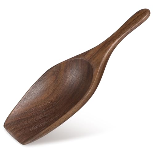 SOLUSTRE Praktischer Holz Kaffeelöffel aus Amerikanischem Nussbaum Universeller Teelöffel und Kaffeebohnen Schaufel für Zuhause Restaurant und Hotel von SOLUSTRE