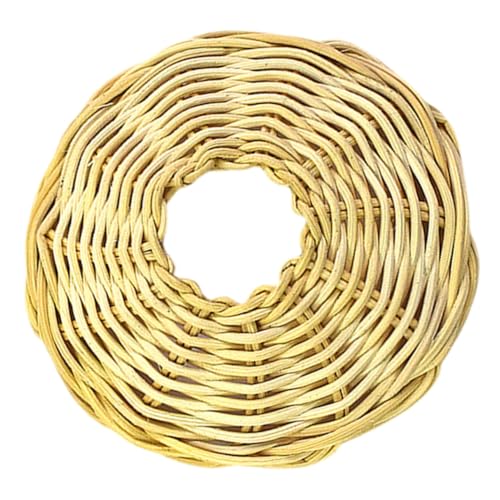 SOLUSTRE Rattan Lampenschirm Deckenlampe Vintage Stil Handgefertigt Naturmaterial Hängelampe Abdeckung für Wohnzimmer Esszimmer Atmosphäre Schaffung von SOLUSTRE