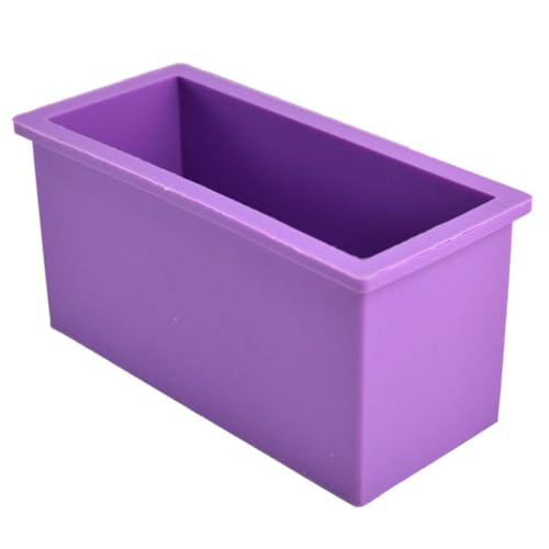 SOLUSTRE Rechteckige Silikon Backform für Kuchen Brot Seife Antihaftbeschichtet Hitzebeständig Wiederverwendbar Spülmaschinenfest für Backofen und Mikrowelle Violett von SOLUSTRE