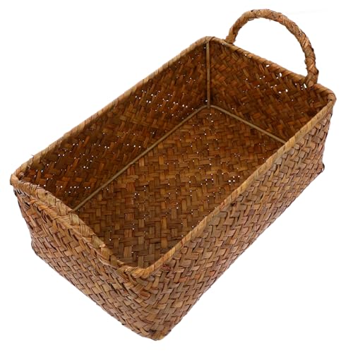 SOLUSTRE Rechteckiger Natürlicher Rattan Aufbewahrungskorb mit Griffen Kreativer Snacks und Obst Korb Robustes Desktop Organizer für und Küche Stilvolles Flechtkorb für Kleine Gegenstände SOLUSTRE Rechteckiger Natürlicher Rattan Aufbewahrungskorb mit Griffen Kreativer Snacks und Obst Korb Robustes Desktop Organizer für und Küche Stilvolles Flechtkorb für Kleine Gegenstände von SOLUSTRE