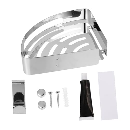 SOLUSTRE Aus Edelstahl Regalhalterung Dreieckiges Gestell Kleinigkeiten-Organizer Badezimmerregal Lagerregal Toilettenständer Dreiecksständer Aus Metall Silver Rostfreier Stahl SOLUSTRE Aus Edelstahl Regalhalterung Dreieckiges Gestell Kleinigkeiten-Organizer Badezimmerregal Lagerregal Toilettenständer Dreiecksständer Aus Metall Silver Rostfreier Stahl von SOLUSTRE