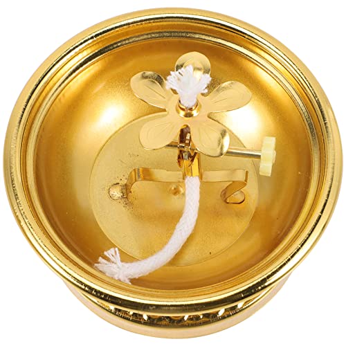 SOLUSTRE Retro Öllampe aus Einstellbare Kerosinlampe für Buddha Verehrung Dekorative Tischlampe für Innenräume Praktische und Stilvolle Öllicht Dekoration von SOLUSTRE