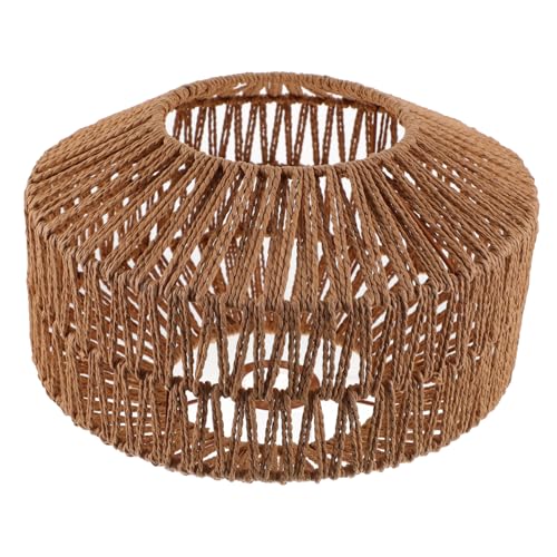 SOLUSTRE Retro Papier Lampenschirm aus Geflochtenem Seil Industrie stil Deckenleuchte Lampenabdeckung Höhe Geeignet für Flur Wohnzimmer Schlafzimmer von SOLUSTRE