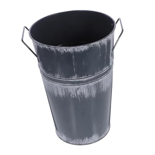 SOLUSTRE Retro-blumeneimer Hängend Links Einmachgläser Vase Retro-blumentopf Vintage Blumeneimer Tragbarer Blumeneimer Behälter Für Blumenarrangements Einzugsgeschenk Pflanzkübel Eisenblech von SOLUSTRE