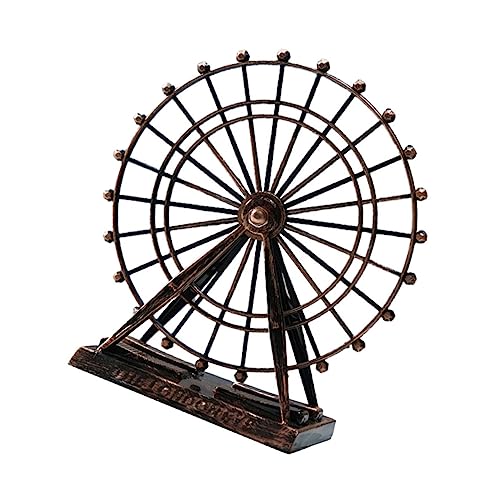 SOLUSTRE Riesenrad Modell Roségold Vintage Kreatives Wohnzimmerschrank Ornament Stilvolle Dekoration für Weinregal und Heimgestaltung von SOLUSTRE