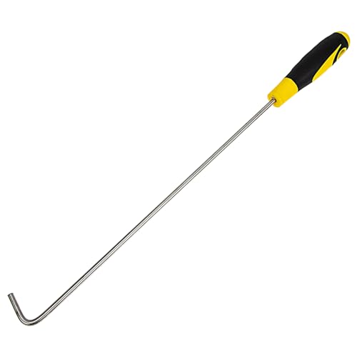 SOLUSTRE Robuster Türheber Haken mit Gummigriff Stark Lang Langlebig aus Stahl und Hochwertigem Gummi Vielseitig für Schiebetüren Rolltore und Schachtabdeckungen Geeignet Ergonomisch von SOLUSTRE