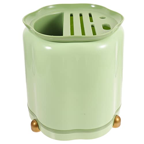 SOLUSTRE Rotierender Messerhalter Utensilienhalter Drehbarer Organizer Löffelhalter Küchenutensilien Rollschneider Essstäbchen Löffelständer Utensilien Organizer von SOLUSTRE
