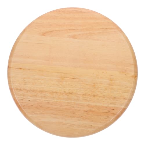 SOLUSTRE Runder Barhocker Ersatzsitz aus Gummibaumholz Sitzplatte für Einfache Montage Langlebig und Pflegeleicht Stilvolles Design mit Schöner Holzmaserung für Esszimmer und Wohnzimmer von SOLUSTRE