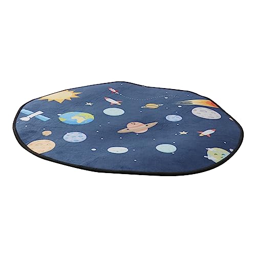 SOLUSTRE Runder Cartoon Teppich Durchmesser Waschbarer Dekorativer Kinderzimmer und Wohnzimmerteppich mit Niedlichem Weltraummotiv Flauschig und Langlebig Pflegeleicht und Vielseitig SOLUSTRE Runder Cartoon Teppich Durchmesser Waschbarer Dekorativer Kinderzimmer und Wohnzimmerteppich mit Niedlichem Weltraummotiv Flauschig und Langlebig Pflegeleicht und Vielseitig von SOLUSTRE