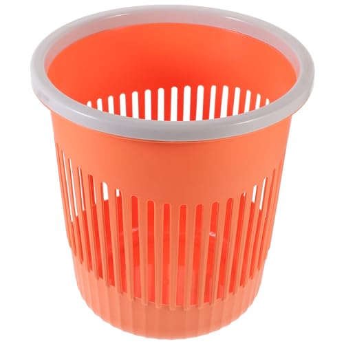 SOLUSTRE Runder Mülleimer ohne Deckel Robuster Abfallbehälter für Küche Bad Büro und Praktischer Müllcontainer mit Großem Öffnungsdesign Orange SOLUSTRE Runder Mülleimer ohne Deckel Robuster Abfallbehälter für Küche Bad Büro und Praktischer Müllcontainer mit Großem Öffnungsdesign Orange von SOLUSTRE