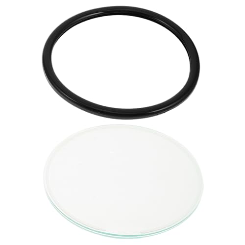SOLUSTRE Runder Sandbildrahmen aus Hochwertigem Transparentem Glas mit Fixierring DIY Sandkunst für Kreative Wohn- Büro Arbeitszimmerdekoration von SOLUSTRE