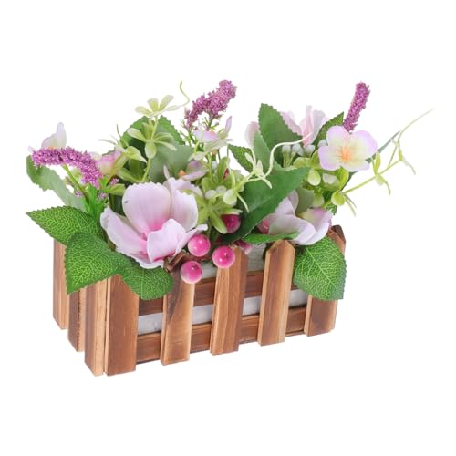 SOLUSTRE Rustikale Holzpflanzen mit Künstlichen Blumen im Zaun-Design Langlebige Dekoration aus Massivem Holz Lebensechte Kunstblumen Attraktive Landhausstil-Dekoration für Wohnzimmer Büro SOLUSTRE Rustikale Holzpflanzen mit Künstlichen Blumen im Zaun-Design Langlebige Dekoration aus Massivem Holz Lebensechte Kunstblumen Attraktive Landhausstil-Dekoration für Wohnzimmer Büro von SOLUSTRE