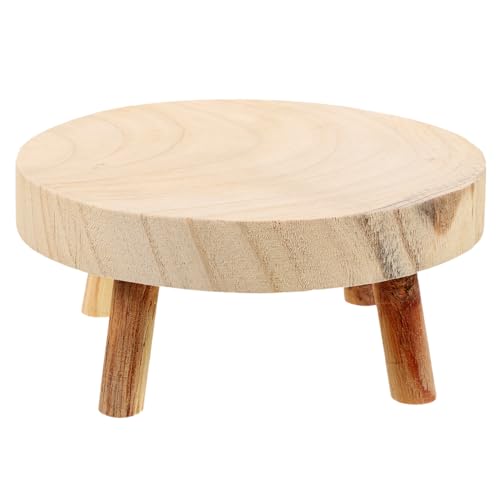 SOLUSTRE Rustikaler Holz Dreibein Hocker Großer Desktop Stuhl mit Aufbewahrungsfunktion Vintage Food Stand für Kuchen Obst und Dekorationspräsentation im Landhausstil SOLUSTRE Rustikaler Holz Dreibein Hocker Großer Desktop Stuhl mit Aufbewahrungsfunktion Vintage Food Stand für Kuchen Obst und Dekorationspräsentation im Landhausstil von SOLUSTRE