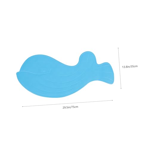 SOLUSTRE Rutschfester Cartoon Wal Badematte Badteppich Badezimmerteppich Weicher Bodenmatte für Küche Wohnzimmer Schlafzimmer Blau von SOLUSTRE