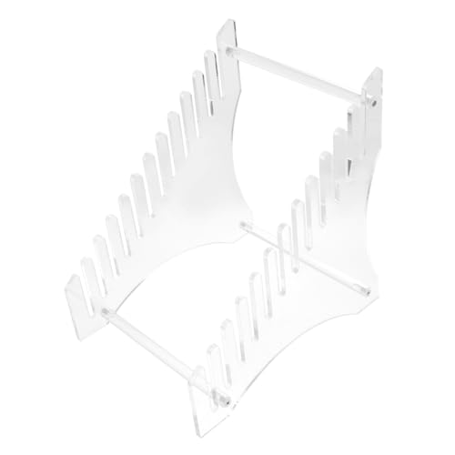 SOLUSTRE Schallplattenständer Transparent Vinyl Regal für CD und Album Großer Kapazität Stabiler Desktop Organizer für Büro und Zuhause von SOLUSTRE