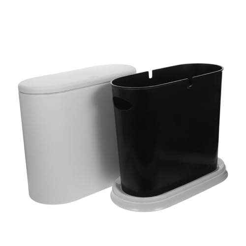 SOLUSTRE Schlanker Mülleimer mit Deckel Geruchsversiegelter Abfalleimer mit Druckverschluss Vielseitiger Kleiner Küchen Badmülleimer für Schlafzimmer Büro Wohnmobil und Bastelräume Robustes SOLUSTRE Schlanker Mülleimer mit Deckel Geruchsversiegelter Abfalleimer mit Druckverschluss Vielseitiger Kleiner Küchen Badmülleimer für Schlafzimmer Büro Wohnmobil und Bastelräume Robustes von SOLUSTRE