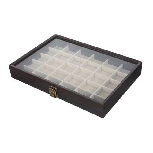 SOLUSTRE Schmuckbox aus Holz mit Fächern Weiche Polsterung Staubgeschützt durch Deckel Schmuckaufbewahrung für Ohrringe Armbänder und Halsketten Eleganter Organizer für Damen und Mädchen SOLUSTRE Schmuckbox aus Holz mit Fächern Weiche Polsterung Staubgeschützt durch Deckel Schmuckaufbewahrung für Ohrringe Armbänder und Halsketten Eleganter Organizer für Damen und Mädchen von SOLUSTRE
