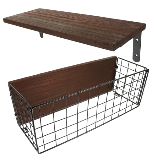 SOLUSTRE Schwebendes Wandregal aus Holz Multifunktionales Wandmontage Organizer für Wohnzimmer und Bad Platzsparendes Dekoratives Aufbewahrungssystem Stilvolles Design für Moderne von SOLUSTRE