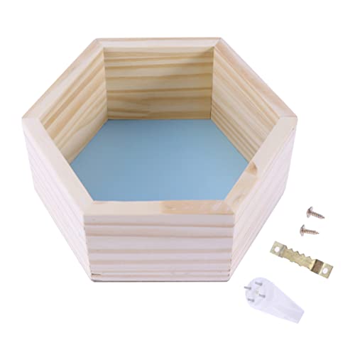SOLUSTRE Sechseckiges Holzregal für Kinderzimmer Bekleidungsgeschäft Kleines Wandregal Blau für Bücher Deko Rustikales Design aus Kiefernholz SOLUSTRE Sechseckiges Holzregal für Kinderzimmer Bekleidungsgeschäft Kleines Wandregal Blau für Bücher Deko Rustikales Design aus Kiefernholz von SOLUSTRE