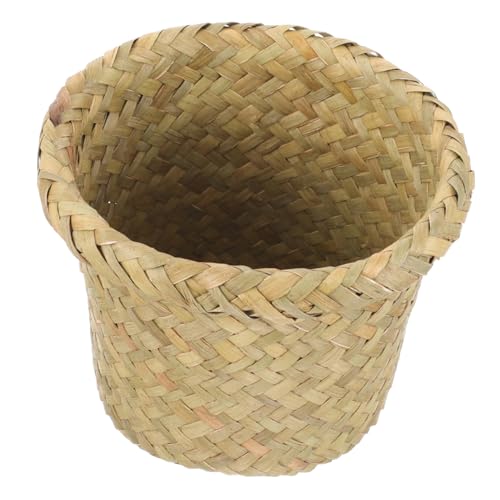 SOLUSTRE Seegras Geflochtener Müllkorb Retro Stil Abfallbehälter Runde Form Robust Vielseitig Für Haushalt Büro Wohnzimmer SOLUSTRE Seegras Geflochtener Müllkorb Retro Stil Abfallbehälter Runde Form Robust Vielseitig Für Haushalt Büro Wohnzimmer von SOLUSTRE