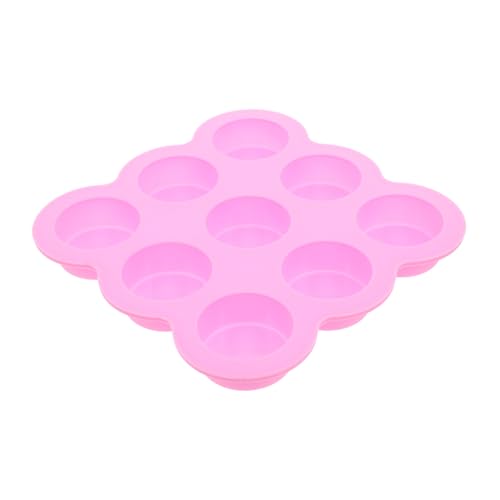 SOLUSTRE Silikon Backform Rund Fach Muffinform Schokoladenform Antihaftbeschichtet Vielseitig für Backofen Heißluftfritteuse Seifenherstellung Einfache Langlebig von SOLUSTRE