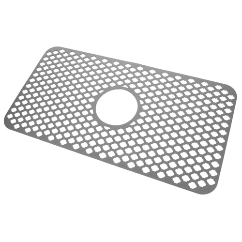 SOLUSTRE Silikon Spülbeckenmatte Rutschfest Hitzebeständig Küchen Abtropfmatte Langlebig Praktischer Küchenspülenschutz Graue Unterlage von SOLUSTRE