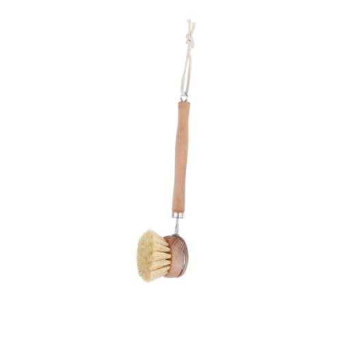 SOLUSTRE Sisal Küchenbürste mit Langem Holzgriff Kraftvolle Scheuerbürste für Töpfe Kratzfrei mit Aufhängehaken Nachhaltige Spülbürste für Haushalt und Geschirrreinigung von SOLUSTRE