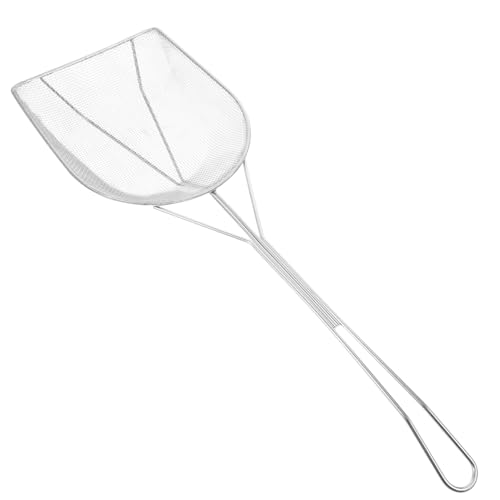 SOLUSTRE Skimmer Spachtel Feinmaschiger Ölschlackefilter Küchenutensil für Frittieren und Abseihen Robuste Tragbare Schaufel aus für Ölfilter von SOLUSTRE