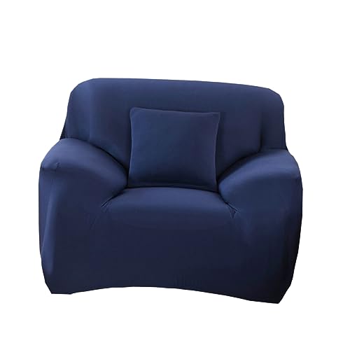 SOLUSTRE Sofabezug Stretch-Sofa-schonbezug Für Einsitziger Couch Marineblau Hochelastisch Leicht Zu Reinigen Schutz Vor Flecken Und Verschmutzungen SOLUSTRE Sofabezug Stretch-Sofa-schonbezug Für Einsitziger Couch Marineblau Hochelastisch Leicht Zu Reinigen Schutz Vor Flecken Und Verschmutzungen von SOLUSTRE