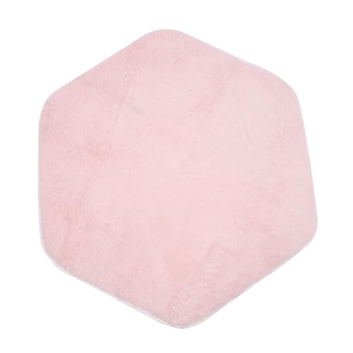 SOLUSTRE Spielzelt Matte Hexagon Plüsch Teppich Strapazierfähig Babyzimmer Spielteppich Rosa Kinderzimmer Dekoration Kuscheliges Kinderteppich Pad von SOLUSTRE