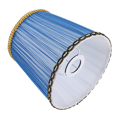 SOLUSTRE Stoff Lampenschirm E14 Stoff Lampenabdeckung Blau Schutzhülle für Tischlampe Schreibtischlampe Wandleuchte Pendelleuchte Deckenleuchte Hotel Zuhause Zimmer Dekoration von SOLUSTRE