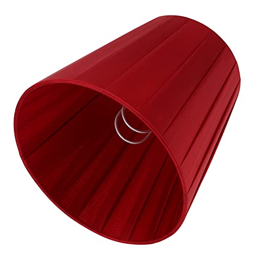 SOLUSTRE Stoff Lampenschirm Nachttischlampe Schirm Rot Pendellampe Stehleuchte Lampenschirm Schutzhülle für Deckenleuchte Pendelleuchte Wandleuchte Schlafzimmer Wohnzimmer Dekoration von SOLUSTRE