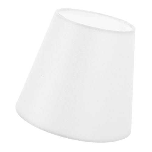 SOLUSTRE Stoff Lampenschirm für Tischlampe und Stehlampe Leicht Robust und Verschleißfest Einfacher Stil Vielseitig Einsetzbar für Wohnzimmer und Schlafzimmer Weißer Leinenbezug von SOLUSTRE