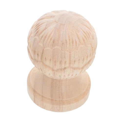 SOLUSTRE Stufenposten Finial aus Holz Dekorativer Unvollendeter Holz Baluster Kopf Geschnitzter Ananas Design Möbel Ersatzteile für Treppen oder Betten Europäischer Stil und Einfache SOLUSTRE Stufenposten Finial aus Holz Dekorativer Unvollendeter Holz Baluster Kopf Geschnitzter Ananas Design Möbel Ersatzteile für Treppen oder Betten Europäischer Stil und Einfache von SOLUSTRE