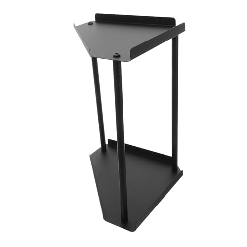 SOLUSTRE Stufiger Metall Badezimmer Eckregal Stabiler Waschbecken Organizer für Kosmetik und Pflege Platzsparendes Aufbewahrungssystem für Waschtisch und Badablage Schwarzes Design SOLUSTRE Stufiger Metall Badezimmer Eckregal Stabiler Waschbecken Organizer für Kosmetik und Pflege Platzsparendes Aufbewahrungssystem für Waschtisch und Badablage Schwarzes Design von SOLUSTRE