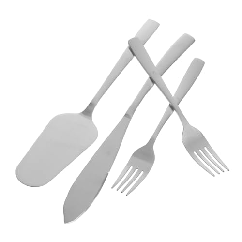 SOLUSTRE Teiliges Backset aus Edelstahl mit Quadratischem Griff Langlebige Dessertgabeln Kuchenheber und Brotschneider Benutzerfreundlich Leicht zu Reinigen für Zuhause Backpartys und SOLUSTRE Teiliges Backset aus Edelstahl mit Quadratischem Griff Langlebige Dessertgabeln Kuchenheber und Brotschneider Benutzerfreundlich Leicht zu Reinigen für Zuhause Backpartys und von SOLUSTRE