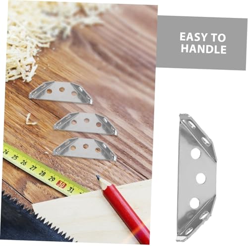 SOLUSTRE Teiliges Edelstahl-möbelwinkel Schrauben Dreiseitige Dreieck-eckverbinder für Schwere Holzrahmen Metallhalterungen für Schränke Ablagen Tische und Stühle Stabil und Belastbar von SOLUSTRE