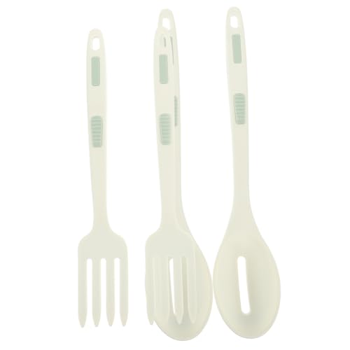 SOLUSTRE Teiliges Silikon kochbesteck Flexibler Antihaft silikonlöffel und Küchen gabel Hitzebeständig Leicht Spülmaschinenfest Geeignet für Vielseitiges Kochen und Servieren von SOLUSTRE