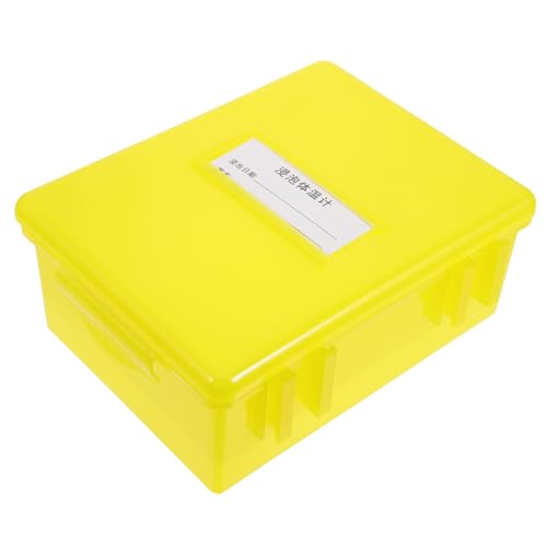 SOLUSTRE Temperaturthermometer Aufbewahrungsbox Gelb Desinfektions und Trocknungsbehälter für Thermometer Leichtes Platzsparendes Gehäuse zur Sicheren Lagerung und Schutz vor Licht und SOLUSTRE Temperaturthermometer Aufbewahrungsbox Gelb Desinfektions und Trocknungsbehälter für Thermometer Leichtes Platzsparendes Gehäuse zur Sicheren Lagerung und Schutz vor Licht und von SOLUSTRE