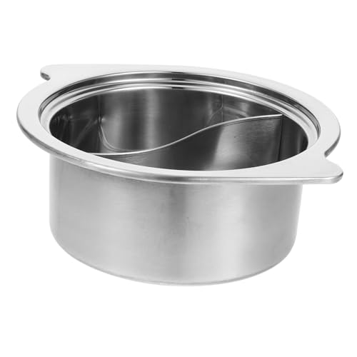 SOLUSTRE Thicken Hot Pot mit Doppelkammern und Doppeltem Ohrgriff Rostfrei Verschleißfest Leicht zu Reinigen Vielseitiger Küchenhelfer für Induktionsherde und Nutzung SOLUSTRE Thicken Hot Pot mit Doppelkammern und Doppeltem Ohrgriff Rostfrei Verschleißfest Leicht zu Reinigen Vielseitiger Küchenhelfer für Induktionsherde und Nutzung von SOLUSTRE