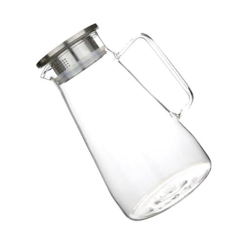 SOLUSTRE Transparente Glaskaraffe Wasserkanne Lebensmittelecht Langlebig Großer Saftbehälter mit Praktischem Ausgießer für Kaltes Wasser Zuhause SOLUSTRE Transparente Glaskaraffe Wasserkanne Lebensmittelecht Langlebig Großer Saftbehälter mit Praktischem Ausgießer für Kaltes Wasser Zuhause von SOLUSTRE