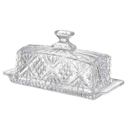 SOLUSTRE Transparente Rechteckige Butterdose mit Deckel Königliches Europäisches Design Stilvoller Food Container Vielseitig für Butter und Snacks Langlebiges Material Edle Tischware SOLUSTRE Transparente Rechteckige Butterdose mit Deckel Königliches Europäisches Design Stilvoller Food Container Vielseitig für Butter und Snacks Langlebiges Material Edle Tischware von SOLUSTRE