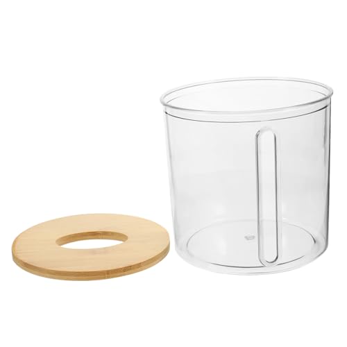 SOLUSTRE Transparente Runde Tissue Box Halterung Vielseitiger Serviettenhalter aus Kunststoff Leicht zu Reinigen und Tragbar Geeignet für Wohnzimmer Bad Büro und Auto Praktische von SOLUSTRE
