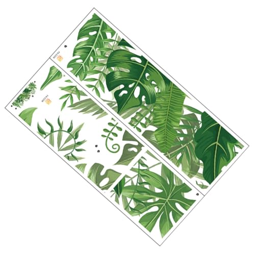 SOLUSTRE Tropische Wandaufkleber Selbstklebend Abziehbar Wanddeko für Wohnzimmer Schlafzimmer Kinderzimmer DIY Wandsticker Blattmuster von SOLUSTRE