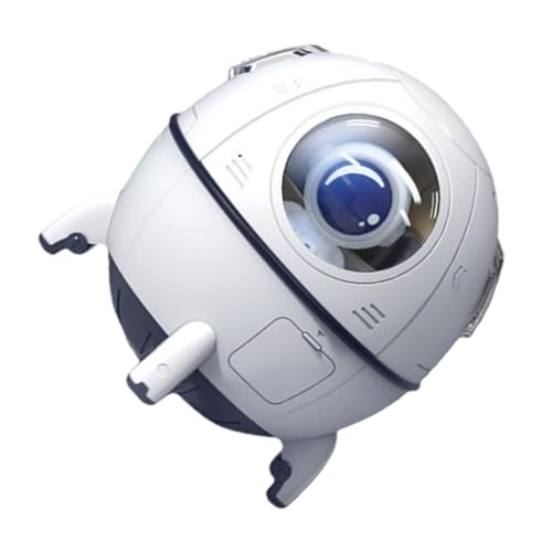 SOLUSTRE USB Astronaut Raumschiff Luftbefeuchter mit Großem H Nebelausstoß Bunter LED Nachtlicht Leiser Betrieb für Schlafzimmer Kinderzimmer und Büro Stimmungsvolle Raumluftbefeuchtung von SOLUSTRE