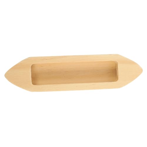 SOLUSTRE Unbemaltes Kleines Holzboot Modell Robustes DIY Kanu Modell aus Holz Leichter Nautischer Tischdekor als Schlafzimmer Boot Deko Rustikales Handwerkliches Segelboot Ornament von SOLUSTRE