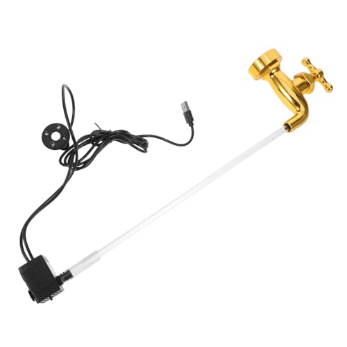 SOLUSTRE Unsichtbarer Schwebender Wasserhahn Wasserspender DIY Gartendekor Tischbrunnen Wasserfall Ornament Kreative Outdoor Garten Deko Einfache Installation ohne Lampe Eu-stecker von SOLUSTRE