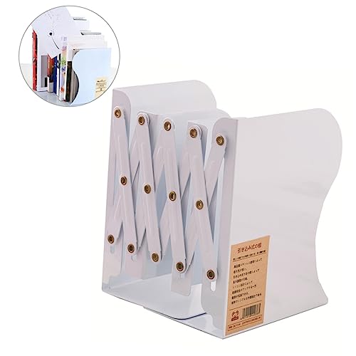 SOLUSTRE Verstellbare Metall-buchstütze Erweiterbarer Buchständer Für Schreibtisch Kreativerorganizer Für Zuhause Büro Und Schule Modernes Design Für Bücher Und Zeitschriften in von SOLUSTRE