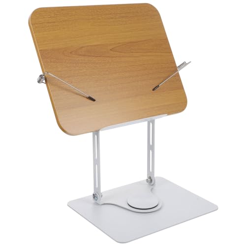 SOLUSTRE Verstellbarer Buchständer aus Holzmaserung Praktischer Leseständer für Schreibtisch Optimal für Bücher Tablets und Notizen mit Ergonomischer Unterstützung gegen Nackenbeschwerden SOLUSTRE Verstellbarer Buchständer aus Holzmaserung Praktischer Leseständer für Schreibtisch Optimal für Bücher Tablets und Notizen mit Ergonomischer Unterstützung gegen Nackenbeschwerden von SOLUSTRE