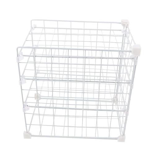 SOLUSTRE Verstellbares Küchenschrank Regal mit Atmungsaktivem Metallgitter Flexibler Lagiger Organizer für Kühlschrank Gefrierschrank und Speisekammer Platzsparendes Aufbewahrungssystem von SOLUSTRE